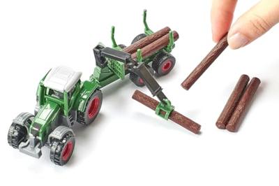 Siku 1645 tractor met bosaanhangwagen 1:72 - thumbnail