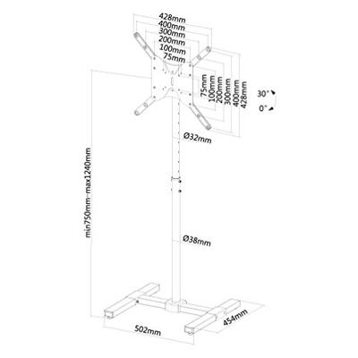 Neomounts NS-FS100B vloerstandaard Neomounts NS-FS100B vloerstandaard