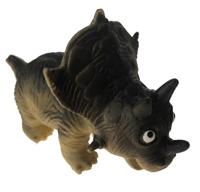 DinoWorld knijpfiguur dinosaurus jongens 15 cm rubber zwart - thumbnail