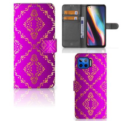 Wallet Case Motorola Moto G 5G Plus Barok Roze Wallet Case Motorola Moto G 5G Plus Barok Roze