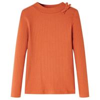 VidaXL Kindershirt met lange mouwen 104 oranjebruin - thumbnail