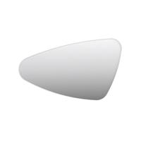 INK SP22 Spiegel - 80x4x50cm - organisch - in stalen kader - links aluminium wit mat 8409351 - thumbnail