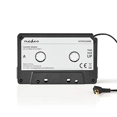 Cassette-adapter | 3,5 mm Mannelijk | Zwart Cassette-adapter | 3,5 mm Mannelijk | Zwart