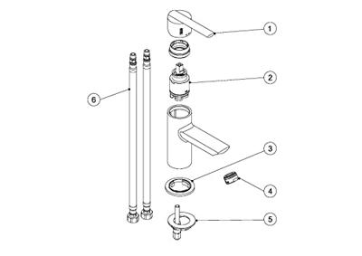 Wastafelkraan Lex-Tres Tres