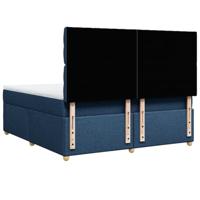 Boxspring met matras stof blauw 180x200 cm - thumbnail