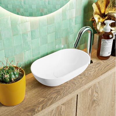 Mondiaz POOLE waskom - 30x18x8cm - ovaal - opbouw - Solid Surface talc M82001TalcTalc Mondiaz POOLE waskom - 30x18x8cm - ovaal - opbouw - Solid Surface talc M82001TalcTalc