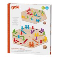 Goki houten ludo spel 6 spelers - thumbnail