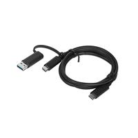 Lenovo USB-kabel USB 3.2 Gen1 (USB 3.0 / USB 3.1 Gen1) USB-A stekker, USB-C stekker 1.00 m Meerdere kleuren 4X90U90618 - thumbnail