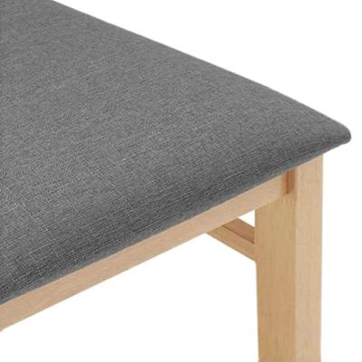 Eetkamerstoelen met kussens 2 st massief hout rubber