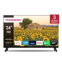 THOMSON 24 Inch (60 cm) LED HD 12V Camping Smart Android TV, Google Assistant, Wi-Fi, Dolby Digital, Bluetooth, Triple-Tuner (Kabel/Satelliet/Antenne), HDMI, CI+, A+ Paneel- 24HA2S13C - thumbnail