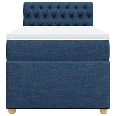 Boxspring met matras stof blauw 80x200 cm - thumbnail