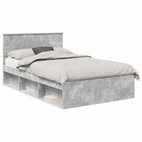 Bedframe Concerte Grijs 135 x 190 cm Bewerkt hout - thumbnail