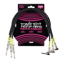 Ernie Ball 6076 patchkabel haaks/recht 46 cm zwart (3 stuks) - thumbnail
