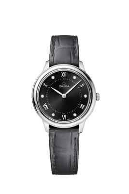 Horlogeband Omega 032Z016931 / 43413306051001 / De Ville Krokodillenleer Zwart 14mm