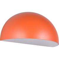 LED Tuinverlichting - Wandlamp Buitenlamp - Trion Stein - E27 Fitting - Halfrond - IP44 - Oranje - Aluminium - thumbnail