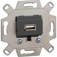 Merten MEG4581-0000 Wandcontactdoos met USB Inzetstuk Muisgrijs 1 stuk(s) - thumbnail