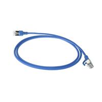 ACT Blauwe 10 meter LSZH U/FTP CAT6A datacenter slimline patchkabel snagless met RJ45 connectoren - thumbnail