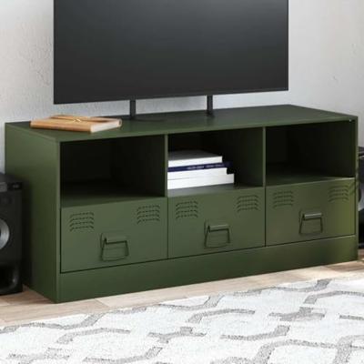 Tv-meubel 99x39x44 cm staal olijfgroen