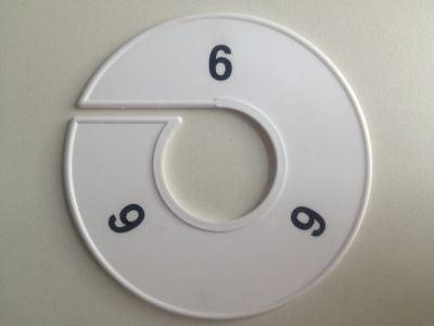 Maatring 11cm wit/zwart 6