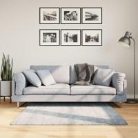 Vloerkleed shaggy hoogpolig modern 120x120 cm blauw - thumbnail