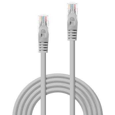 LINDY 48362 RJ45 Netwerkkabel, patchkabel CAT 5e U/UTP 1.00 m Grijs Verdraaid 1 stuk(s)
