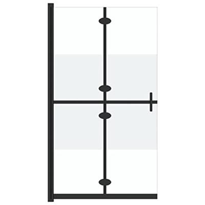 Inloopdouchewand inklapbaar 120x190 cm ESG-glas halfmat