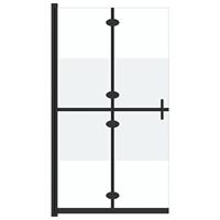 VidaXL Inloopdouchewand inklapbaar 70x190 cm esg-glas halfmat - thumbnail