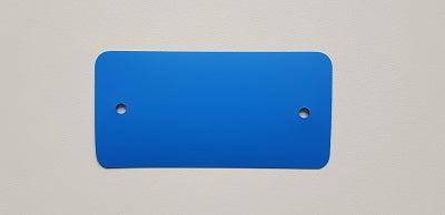 PVC labels 64x118mm blauw2xgat rondehoek PVC labels 64x118mm blauw2xgat rondehoek