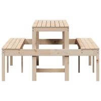 Picknicktafel 160x134x75 cm massief grenenhout - thumbnail
