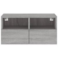 Tv-wandmeubel 60x30x30 cm bewerkt hout grijs sonoma eikenkleur - thumbnail