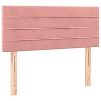 Boxspring met matras fluweel roze 90x200 cm - thumbnail