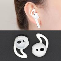 Draadloze Bluetooth oortelefoon silicone ear caps Earpads voor Apple AirPods (wit) - thumbnail