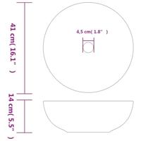 VidaXL Opzetwasbak rond φ41x14 cm keramiek grijs - thumbnail