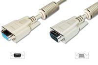 ASSMANN VGA Monitor verlengkabel, HD15 stekker naar HD15 bus, 15 meter, beige - thumbnail
