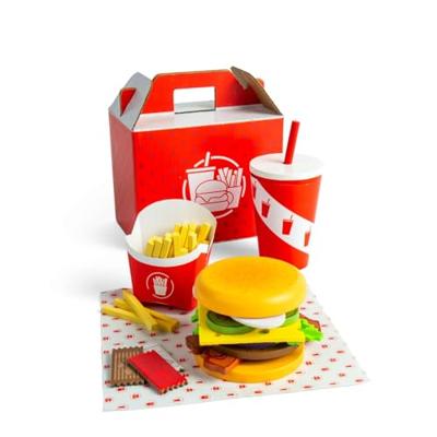Bigjigs houten burger- en frietset, 48dlg.