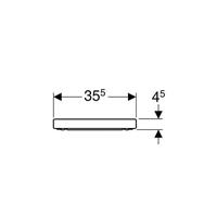 Geberit Renova Closetzitting 35,5x44 cm Wit - thumbnail