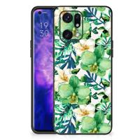 OPPO Find X5 Pro Bloemen Hoesje Orchidee Groen - thumbnail