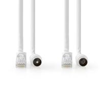 Nedis Coax- en CAT6-Combikabel | IEC (Coax) Male / RJ45 Male | IEC (Coax) Female / RJ45 Male | Vernikkeld | RG58 | 75 Ohm | Dubbel Afgeschermd | 1.50 - thumbnail