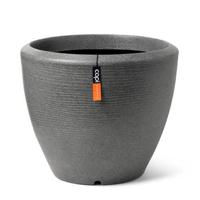Capi Europe Bloempot bol Arc Granite - 114x90 - Antraciet - thumbnail