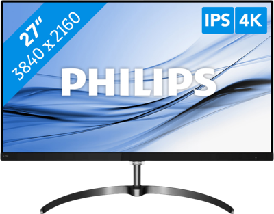 Philips 276E8VJSB/00 Monitor, 68 cm (27 inch), HDMI, 5 ms reactietijd, DisplayPort, 3840 x 2160, 60 Hz, geen curved, 4K, Adaptive Sync, zwart