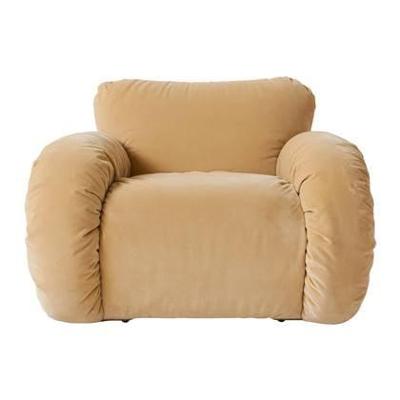 HKliving Arc fauteuil sand frame Royal Velvet Cream