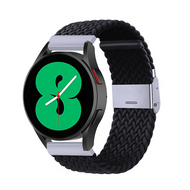 Braided nylon bandje - Zwart - Samsung Galaxy Watch 5 (Pro) - 40mm / 44mm / 45mm - thumbnail