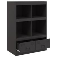 Hoge kast 67x39x95 cm staal zwart - thumbnail
