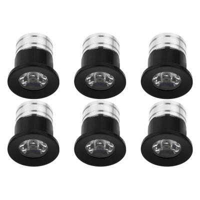 LED Veranda Spot Verlichting 6 Pack - Velvalux - 3W - Warm Wit 3000K - Inbouw - Rond - Mat Zwart - Aluminium - Ø31mm