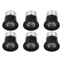 LED Veranda Spot Verlichting 6 Pack - Velvalux - 3W - Warm Wit 3000K - Inbouw - Rond - Mat Zwart - Aluminium - Ø31mm - thumbnail