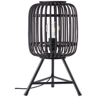 Brilliant Landelijke tafellampWoodrow Tripod zwart hout - 93775/76