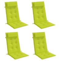 Stoelkussens 4 st hoge rug oxford stof heldergroen - thumbnail