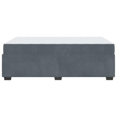 Bedframe met matras met matras Donkergrijs 120 x 190 cm Fluweel