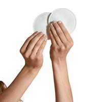 Set van 6 katoenen pads voor het geven van borstvoeding CARRIWELL wit - thumbnail