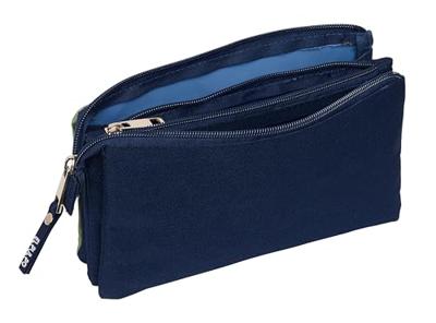 Pennenetui met 3 vakken El Pulpo Marineblauw Militair groen 22 x 12 x 3 cm Pennenetui met 3 vakken El Pulpo Marineblauw Militair groen 22 x 12 x 3 cm